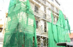 External Building Painting with Metal Scaffold Geylang
