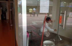 Epoxy Painting on floor tiles AMK